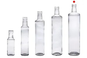 Glasflasche 1000ml Dorica transparent mit Ausgießer PP 31,5 - 35 Stk-6