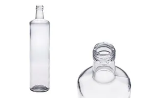 Glasflasche 1000ml Dorica transparent mit Ausgießer PP 31,5 - 35 Stk-1