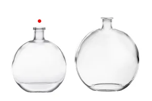 Bottiglia in vetro da 250 ml di forma ovale-6