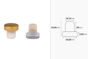 Bouchon en silicone synthétique Φ 18-2
