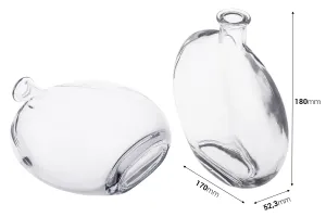 Bottiglia in vetro da 500 ml di forma ovale-2