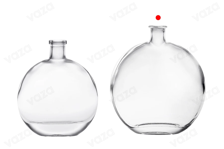 Glasflasche 500ml in ovaler Form Glasflasche 500ml in ovaler Form-bildgruppe