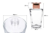 Γυάλινο μπουκάλι 100 ml με δαχτυλίδι και τάπα για αρωματικό χώρου