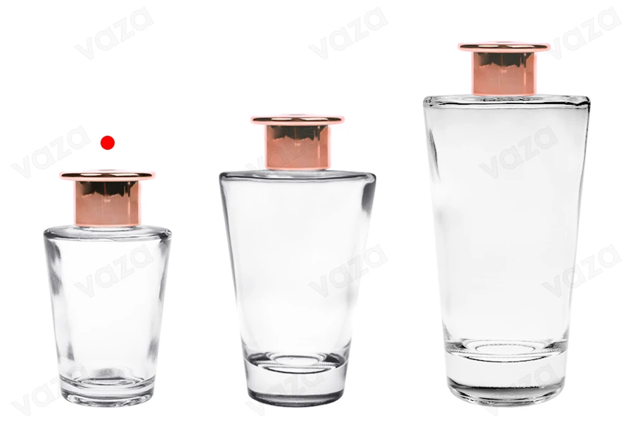 Shishe qelqi 100 ml me unazë dhe tapë për aromatizues ambienti -imazh_grup