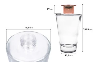 200 ml glass bottle with ring and cap for room fragrance-2