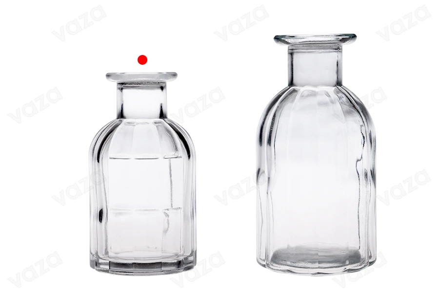 Γυάλινο διακοσμητικό μπουκάλι 120 ml κατάλληλο για αρωματικό χώρου Γυάλινο διακοσμητικό μπουκάλι 120 ml κατάλληλο για αρωματικό χώρου-εικόνα_σύνθεση