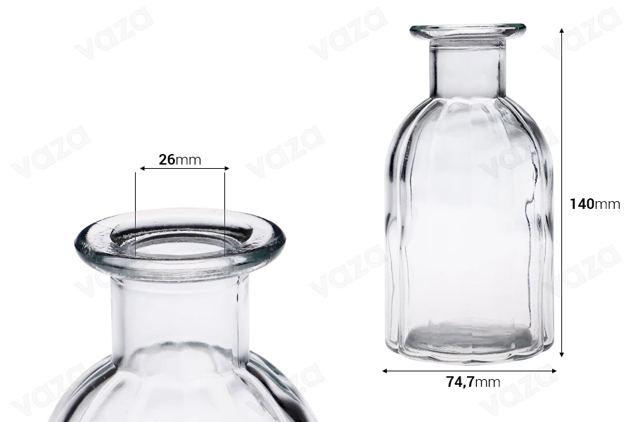 Γυάλινο διακοσμητικό μπουκάλι 300 ml κατάλληλο για αρωματικό χώρου Γυάλινο διακοσμητικό μπουκάλι 300 ml κατάλληλο για αρωματικό χώρου-εικόνα_διαστάσεις