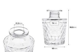 Bouteille en verre gaufré 150 ml-2