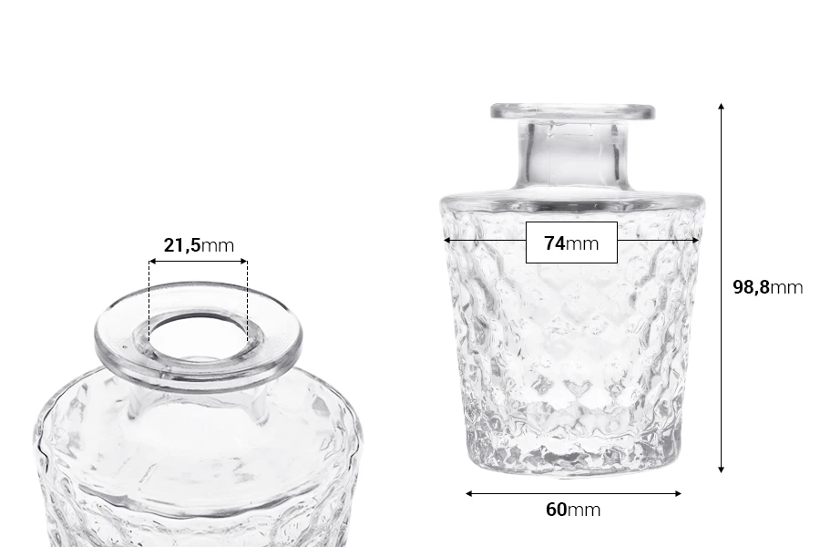 Γυάλινο ανάγλυφο μπουκαλάκι 150 ml Γυάλινο ανάγλυφο μπουκαλάκι 150 ml