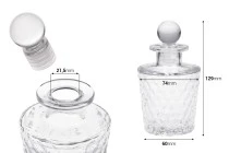 Γυάλινο ανάγλυφο μπουκαλάκι 150 ml με γυάλινο πώμα Γυάλινο ανάγλυφο μπουκαλάκι 150 ml με γυάλινο πώμα