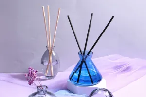 Γυάλινο μπλε διακοσμητικό μπουκάλι 200 ml για αρωματικό χώρου-5