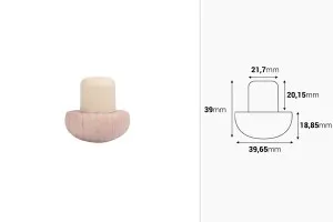 Bouchon rond en silicone synthétique avec tête en bois - Ф 22 mm-2