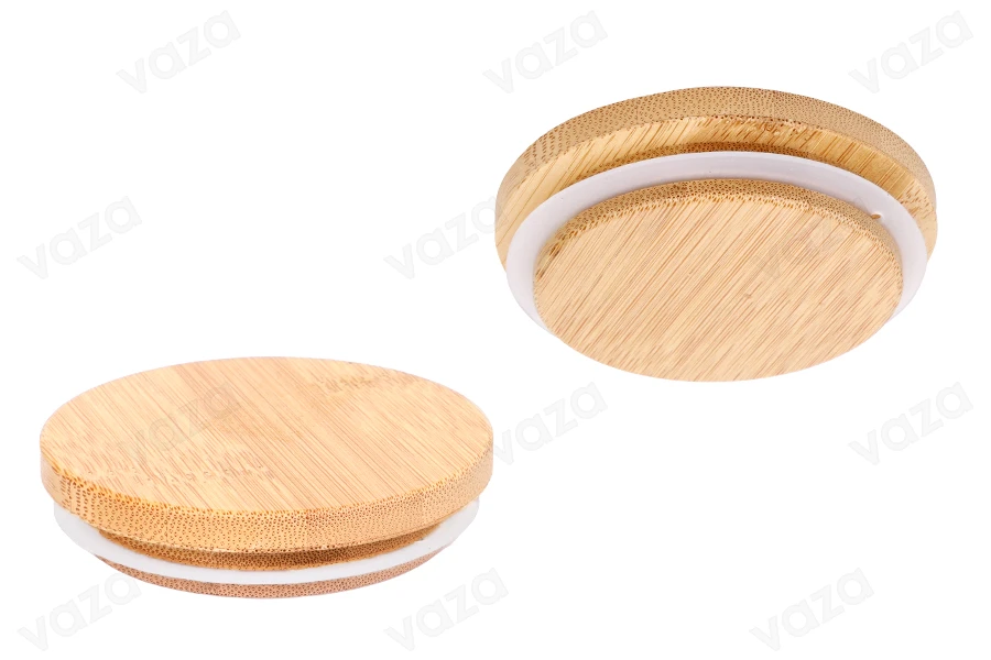 Wooden cap with rubber for jars with inner diameter of neck 72 mm-image_product