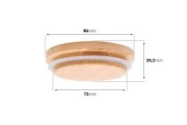 Tappo in legno con gomma per vasi con diametro interno del collo 72 mm
