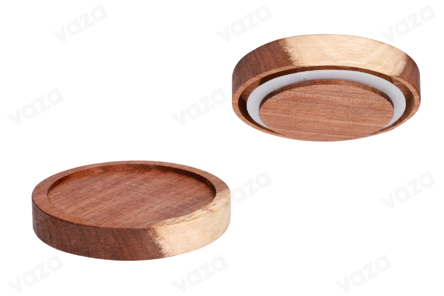 Bouchon en bois avec caoutchouc pour bocaux avec diamètre intérieur du col 68,2 mm Bouchon en bois avec caoutchouc pour bocaux avec diamètre intérieur du col 68,2 mm-photo_produit