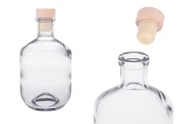 Bottiglia in vetro da 330 ml con tappo in silicone e testa in legno