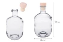 Bottiglia in vetro da 330 ml con tappo in silicone e testa in legno
