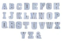 Moule en silicone lettre de l'alphabet anglais pour verre liquide - 1 pc Moule en silicone lettre de l'alphabet anglais pour verre liquide - 1 pc