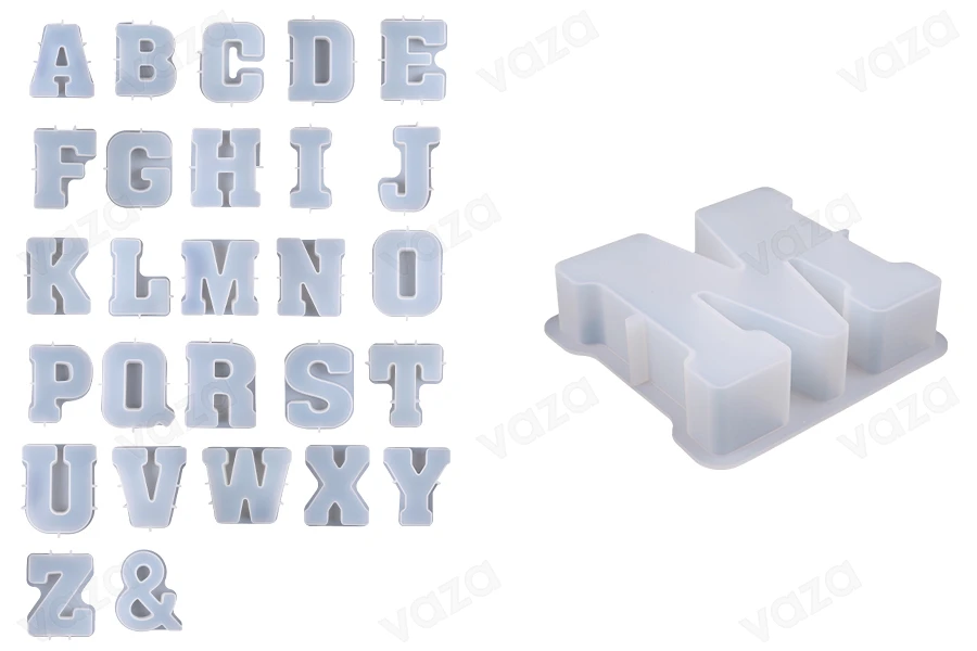 Moule en silicone lettre de l'alphabet anglais pour verre liquide - 1 pc Moule en silicone lettre de l'alphabet anglais pour verre liquide - 1 pc-εικόνα_διαστάσεις