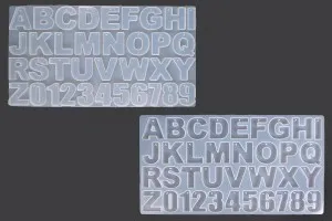 Moule en silicone Alphabet et Chiffres 346x186x8,5 mm-1
