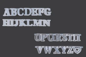 Moule en silicone lettres de l'alphabet anglais pour résine époxy-1