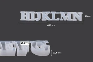 Moule en silicone lettres de l'alphabet anglais pour résine époxy-2