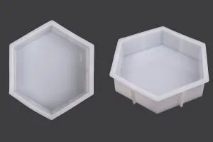 Hexagone Moule en silicone pour résine époxy-1