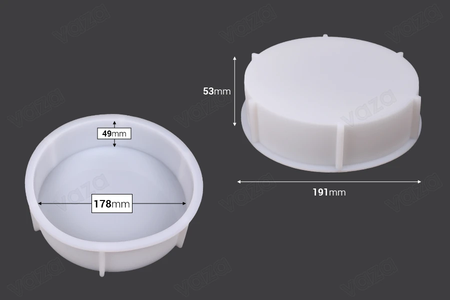 Runde Silikonform für flüssiges Glas-εικόνα_διαστάσεις
