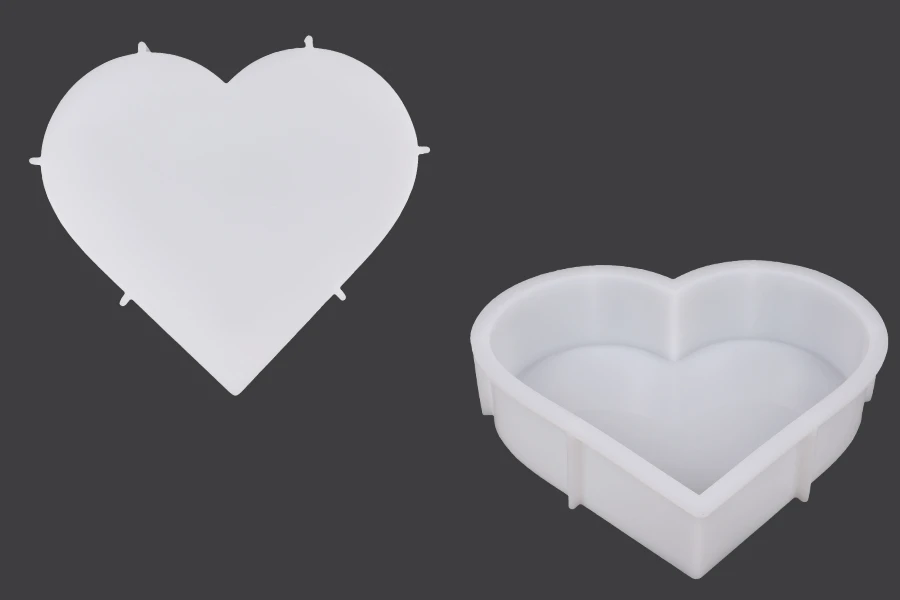 Moule en silicone pour résine époxy en forme de coeur