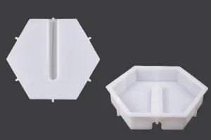 Hexagone mοld en silicone pour pot avec support pour tubes à essai-1