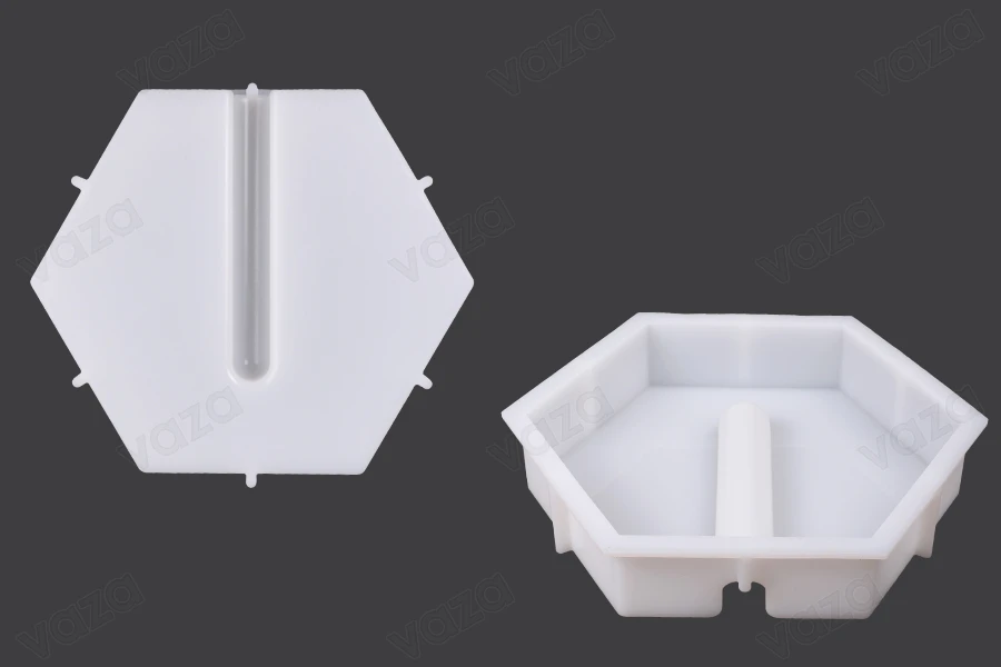 Stampo per colata in silicone a forma esagonale da portaprovette-immagine_prodotto