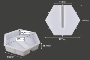 Hexagone mοld en silicone pour pot avec support pour tubes à essai-2