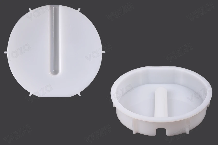 Round Silicone Μοld for Vase with test tube holder-image_product