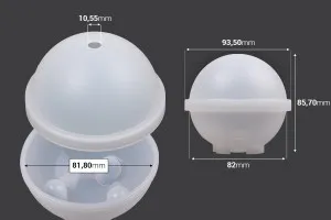 Moule en silicone sphère pour résine-2