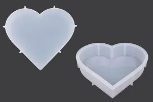 Moule en silicone doux en forme de Cœur profond pour résine époxy-1