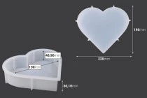 Stampo in silicone morbido a forma di Cuore profondo per resina epossidica Stampo in silicone morbido a forma di Cuore profondo per resina epossidica