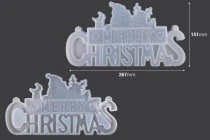 Καλούπι σιλικόνης Merry Christmas με Άγιο Βασίλη και Χιονάνθρωπο