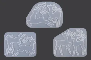Moule de Noël en silicone avec deux cerfs-1
