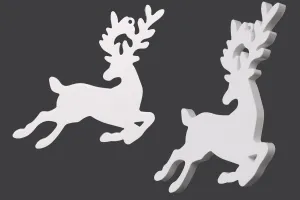 Moule de Noël en silicone avec deux cerfs-2