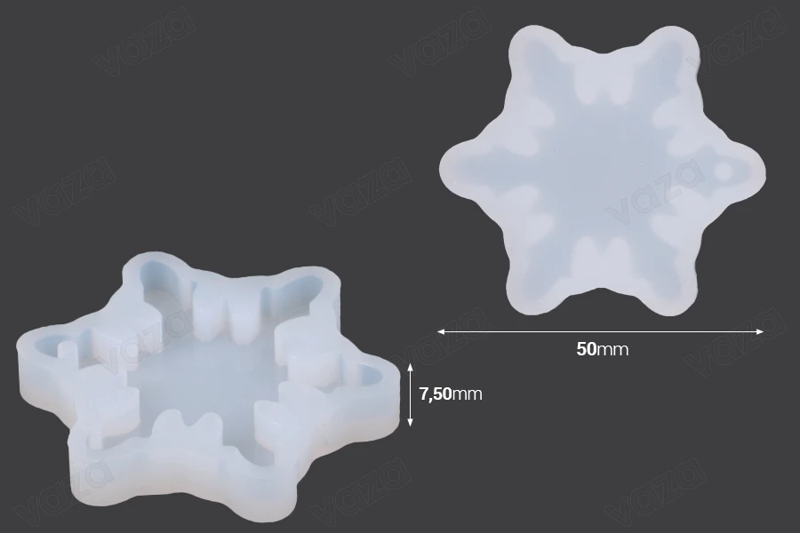 Mini Snowflake ornament silicone mold Mini Snowflake ornament silicone mold-image_dimensions