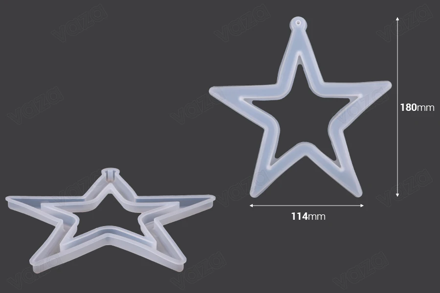 Star silicone mold-image_dimensions