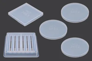 Set di 5 stampi per la realizzazione di sottobicchieri e scatola di stoccaggio-1