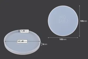 Set di 5 stampi per la realizzazione di sottobicchieri e scatola di stoccaggio-5