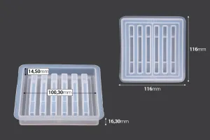 Set di 7 stampi per la realizzazione di sottobicchieri e scatola di stoccaggio-3