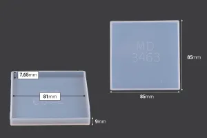Set di 7 stampi per la realizzazione di sottobicchieri e scatola di stoccaggio-4