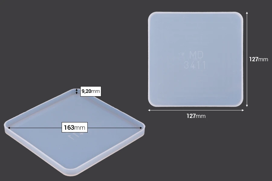 Große Silikonform Untersetzer quadratisch