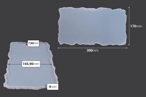 Καλούπι σιλικόνης ορθογώνιος δίσκος 300x170mm-2
