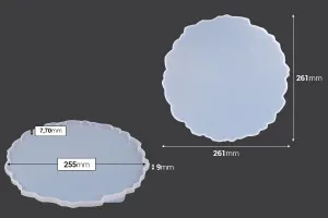 Καλούπι σιλικόνης γεώδης στρόγγυλος δίσκος-2