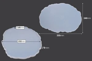 Καλούπι σιλικόνης οβάλ δίσκος με σχήμα γεώδη λίθου-2