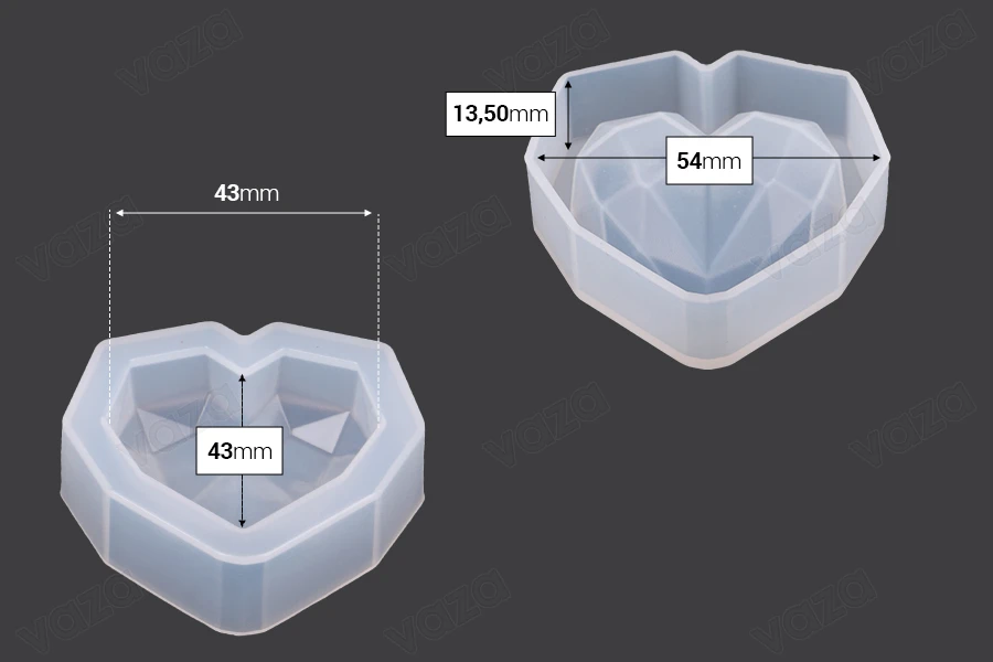 Καλούπι σιλικόνης Γεωμετρική Καρδιά 57x56 mm Καλούπι σιλικόνης Γεωμετρική Καρδιά 57x56 mm-εικόνα_διαστάσεις